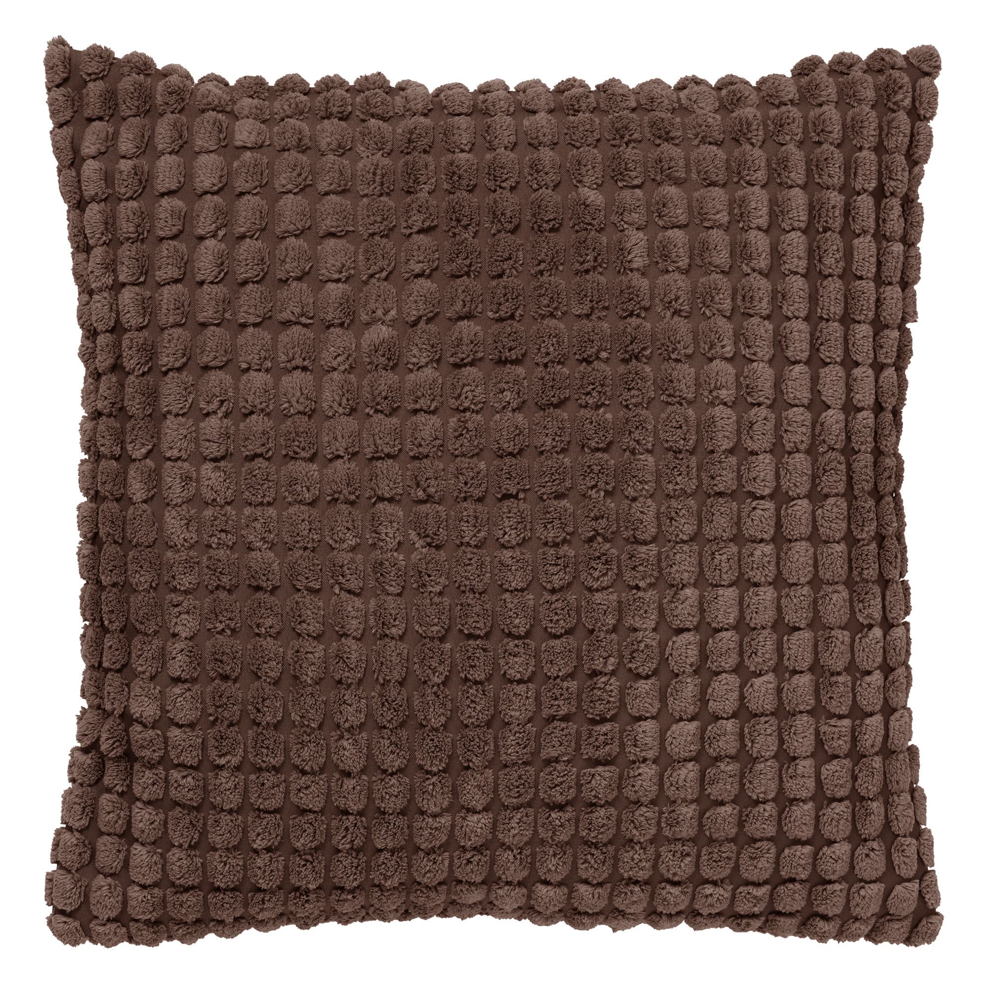 ROME - kussenhoes 45x45 cm - effen kleur - 3D-structuur - Chocolate Ma