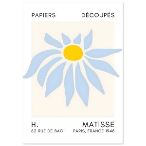 Artfulprints Poster Matisse – Deep sea dance light blue – A4 21×29.7 c