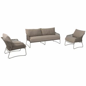 4 Seasons loungeset Moretti bruin 3-delig 4 Seasons loungeset Moretti bruin 3-delig