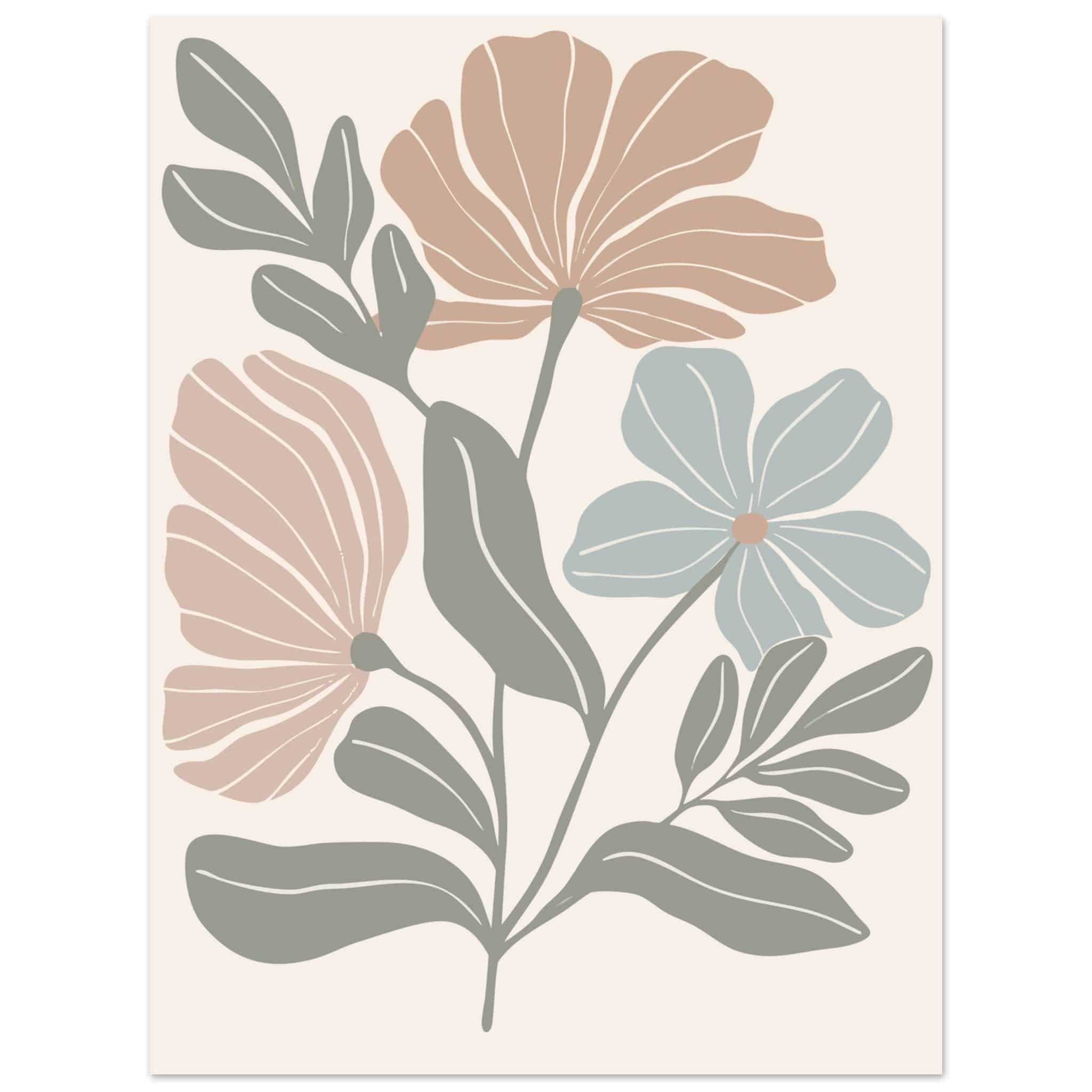 Artfulprints Poster Boho – Pastel bloom - 30x40 cm - Meerkleurig