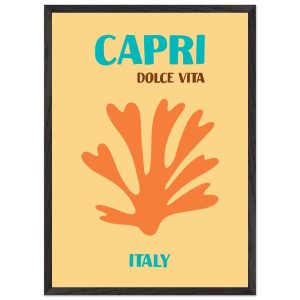 Artfulprints Poster met Lijst Italië – Capri – 50×70 cm – Oranje Artfulprints Poster met Lijst Italië – Capri – 50×70 cm – Oranje