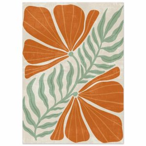 Artfulprints Poster Boho – Orange florals – 50×70 cm – Oranje Artfulprints Poster Boho – Orange florals – 50×70 cm – Oranje