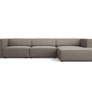 Cosmopolitan Design rechter hoekbank Arendal 4-zits, chenille, grijs – Cosmopolitan Design rechter hoekbank Arendal 4-zits, chenille, grijs –