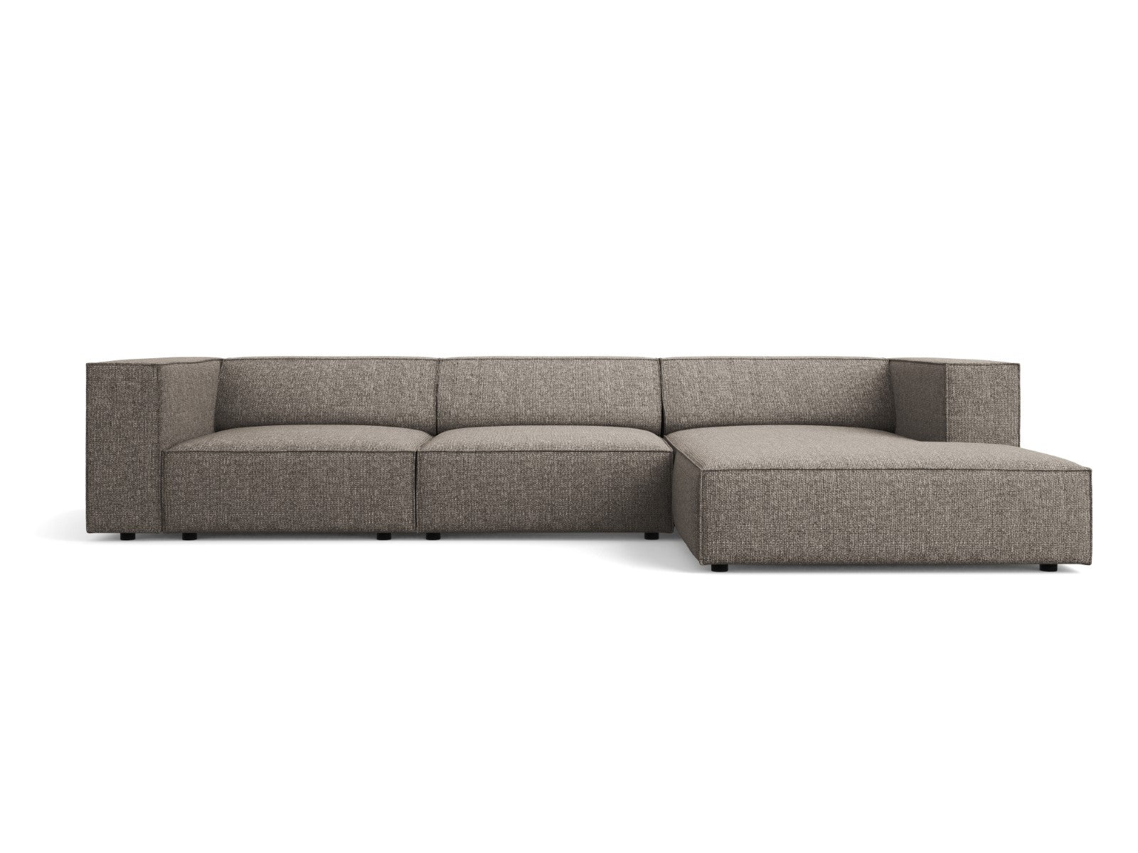 Cosmopolitan Design rechter hoekbank Arendal 4-zits, chenille, grijs -