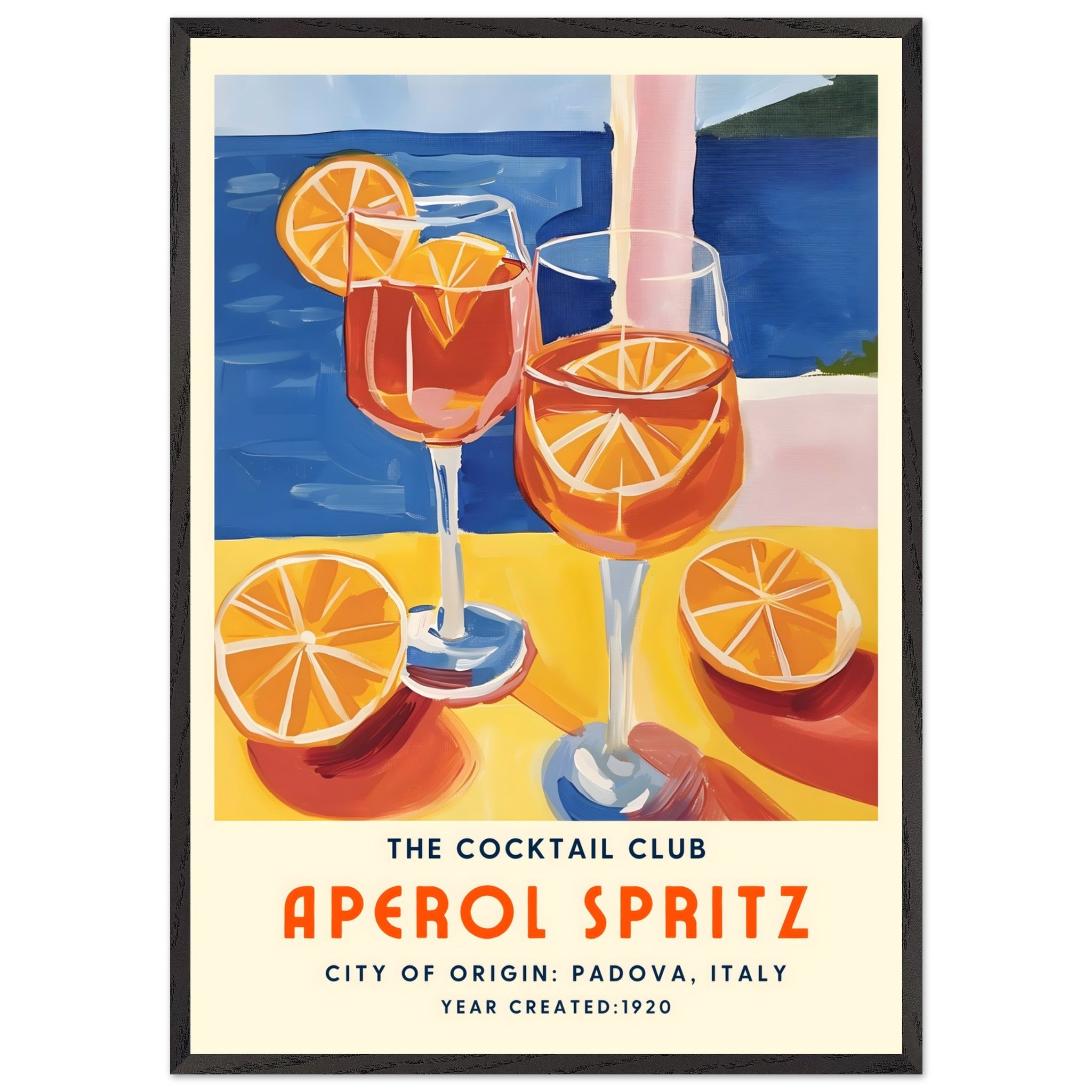 Artfulprints Poster met Lijst Aperol Spritz - The cocktail club I - 70