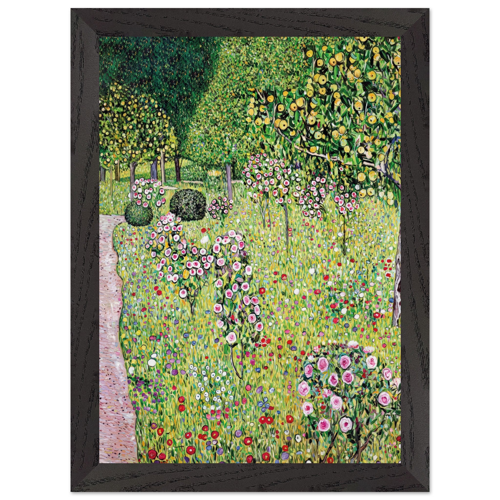 Artfulprints Poster met Lijst Gustav Klimt - Orchard with roses - A4 2