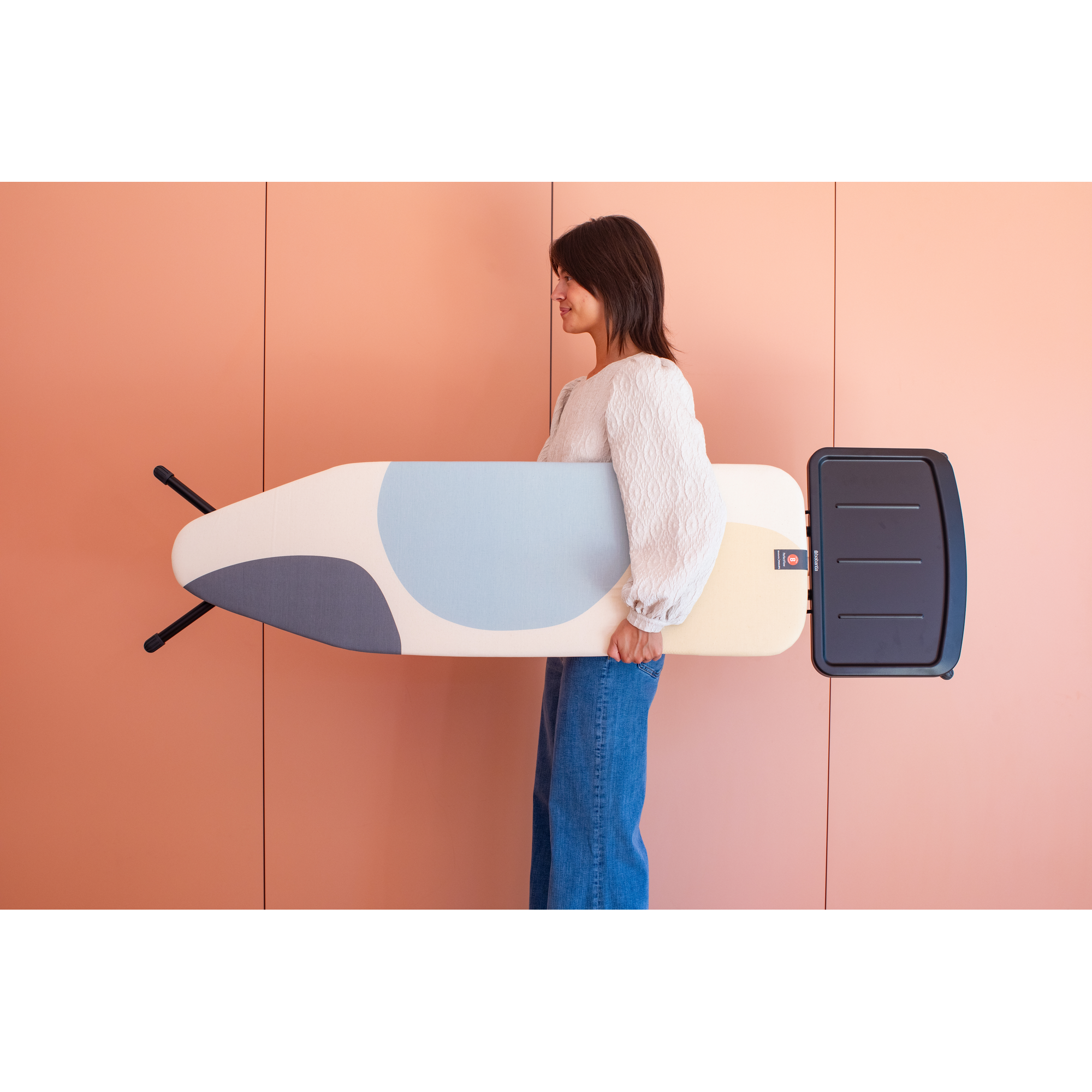 Brabantia Strijkplank B, 124x38 cm, solide stoomunithouder - Spring Bu