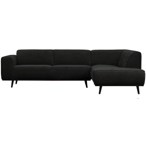 WOOOD hoekbank rechts Statement – Ribstof – Graphite – 77x274x210 WOOOD hoekbank rechts Statement – Ribstof – Graphite – 77x274x210