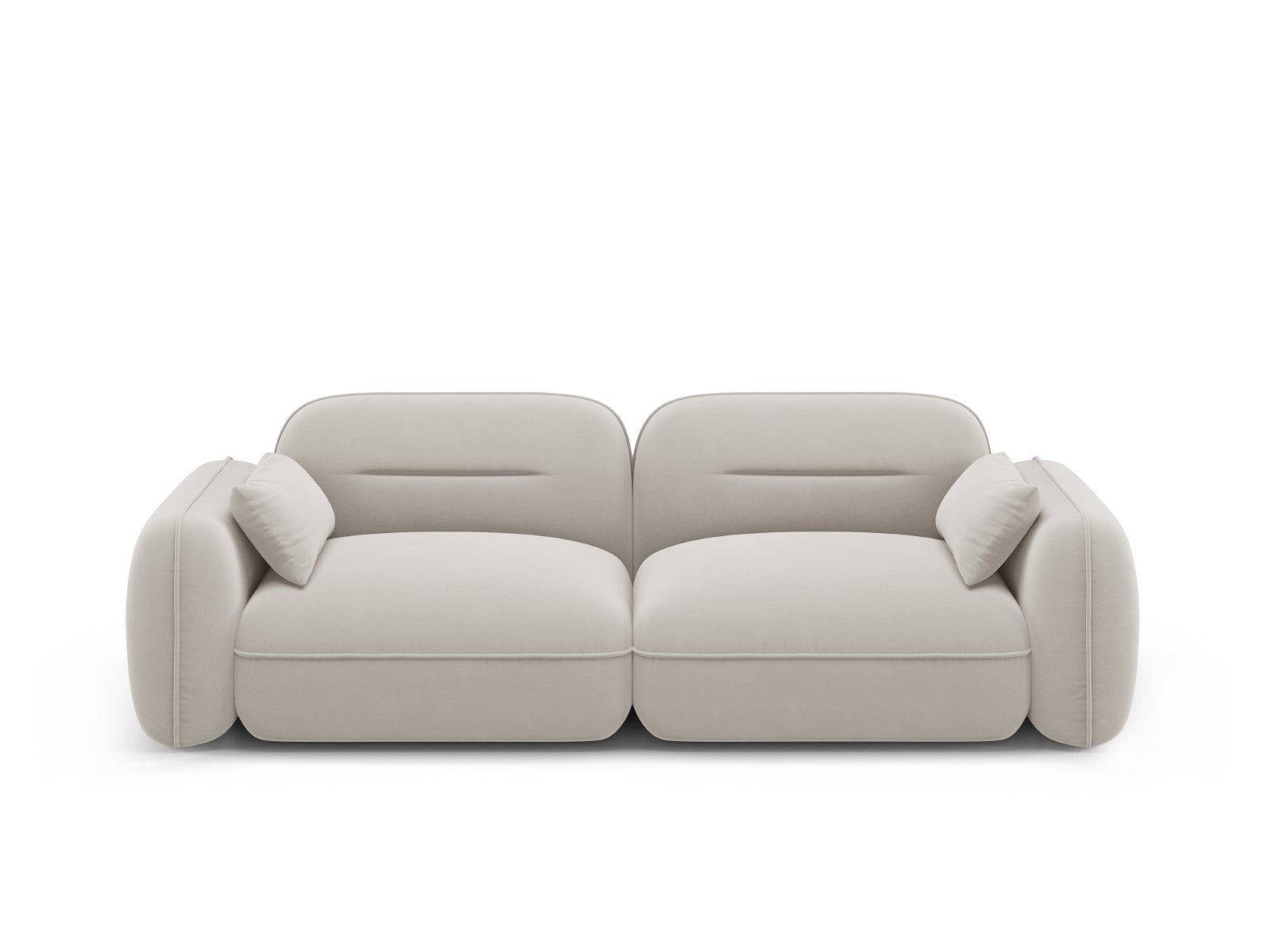 Cosmopolitan Design Modulaire bank Sydney 3-zits, flueel, lichtbeige -