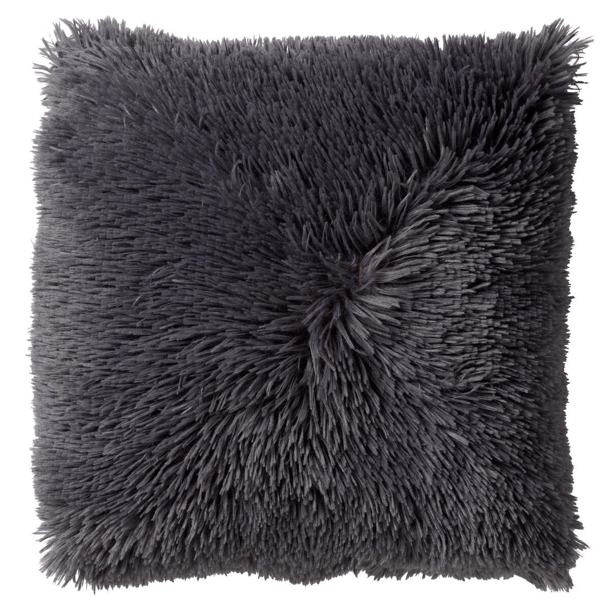 FLUFFY - Kussenhoes 45x45 cm - superzacht - effen kleur - Charcoal Gra