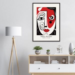 Artfulprints Poster Pablo Picasso – Happy or sad – 70×100 cm – Rood Artfulprints Poster Pablo Picasso – Happy or sad – 70×100 cm – Rood