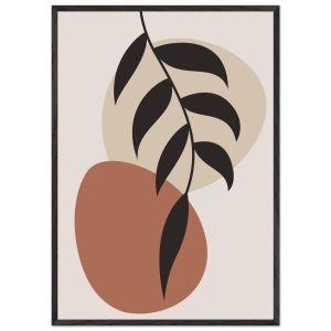 Artfulprints Poster met Lijst Boho – Abstract leaf II – 70×100 cm – Te Artfulprints Poster met Lijst Boho – Abstract leaf II – 70×100 cm – Te
