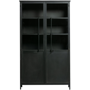 WOOOD vitrinekast Exhibit – Metaal – Zwart – 170x99x44 WOOOD vitrinekast Exhibit – Metaal – Zwart – 170x99x44