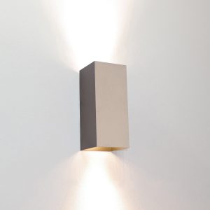 Artdelight wandlamp Dante – 2 lichts – 6.7 x 15.4 cm – champagne Artdelight wandlamp Dante – 2 lichts – 6.7 x 15.4 cm – champagne