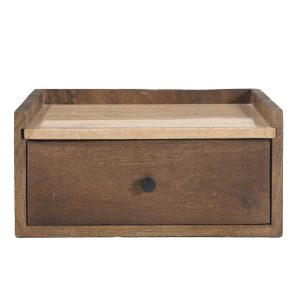DÉJA Living Nachtkastje Zumi – Zwevend Walnoot Travertin – 40x35x20cm DÉJA Living Nachtkastje Zumi – Zwevend Walnoot Travertin – 40x35x20cm
