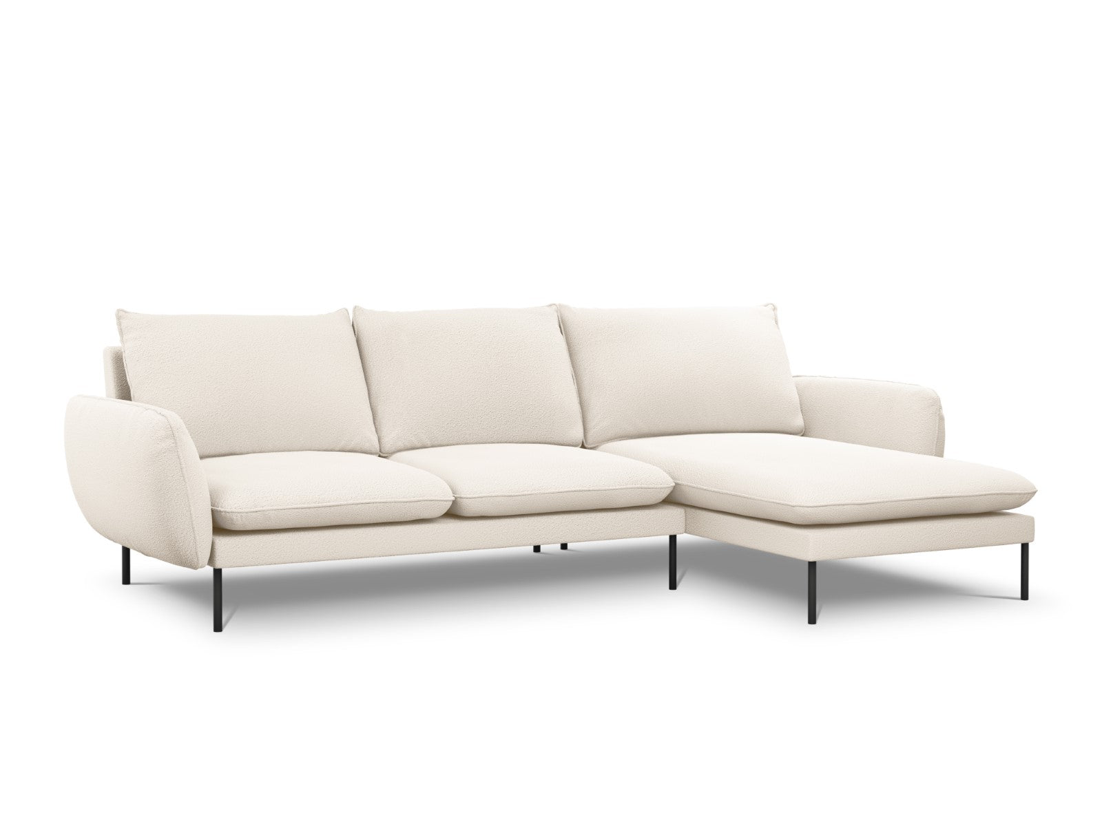Cosmopolitan Design rechter hoekbank Vienna 5-zits, boucle, beige - 17