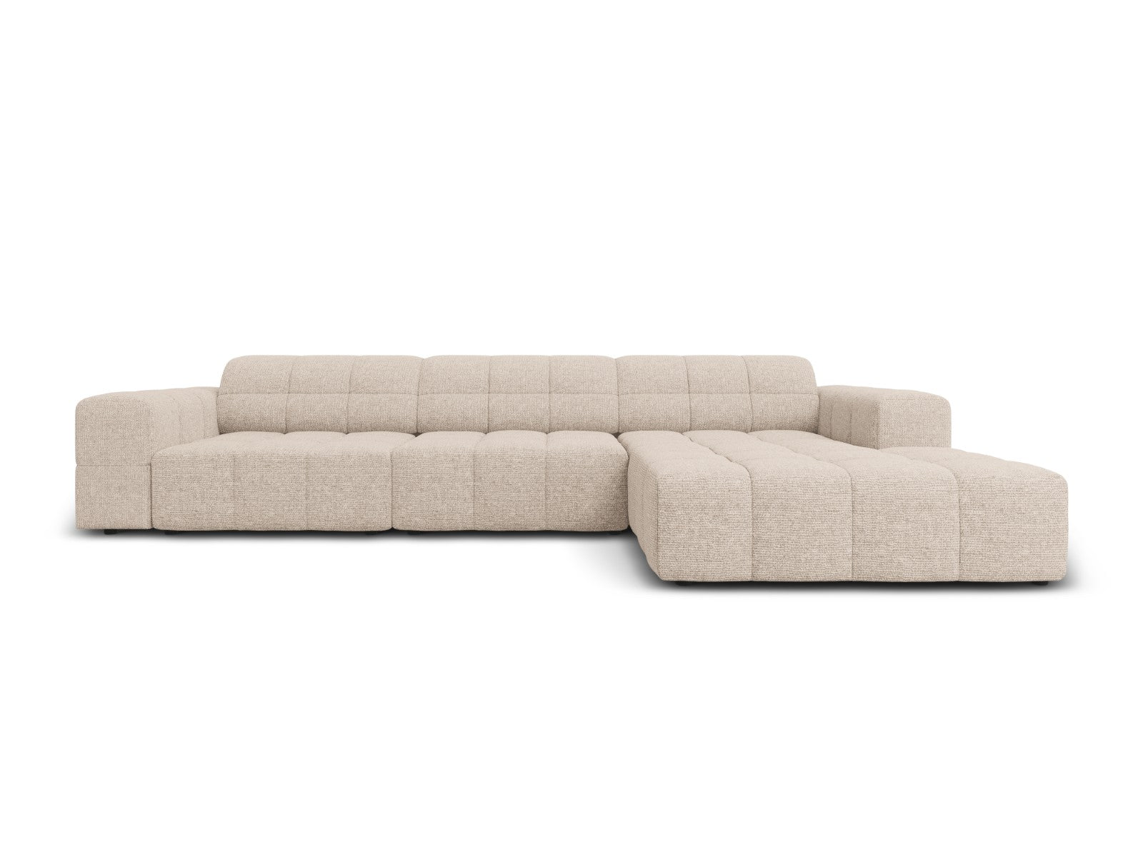 Cosmopolitan Design rechter hoekbank Chicago 4-zits, chenille beige -