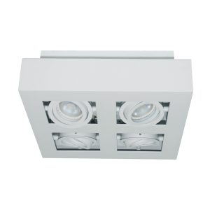 Artdelight spot Bosco – 4 lichts – 25 x 8.6 cm – wit Artdelight spot Bosco – 4 lichts – 25 x 8.6 cm – wit