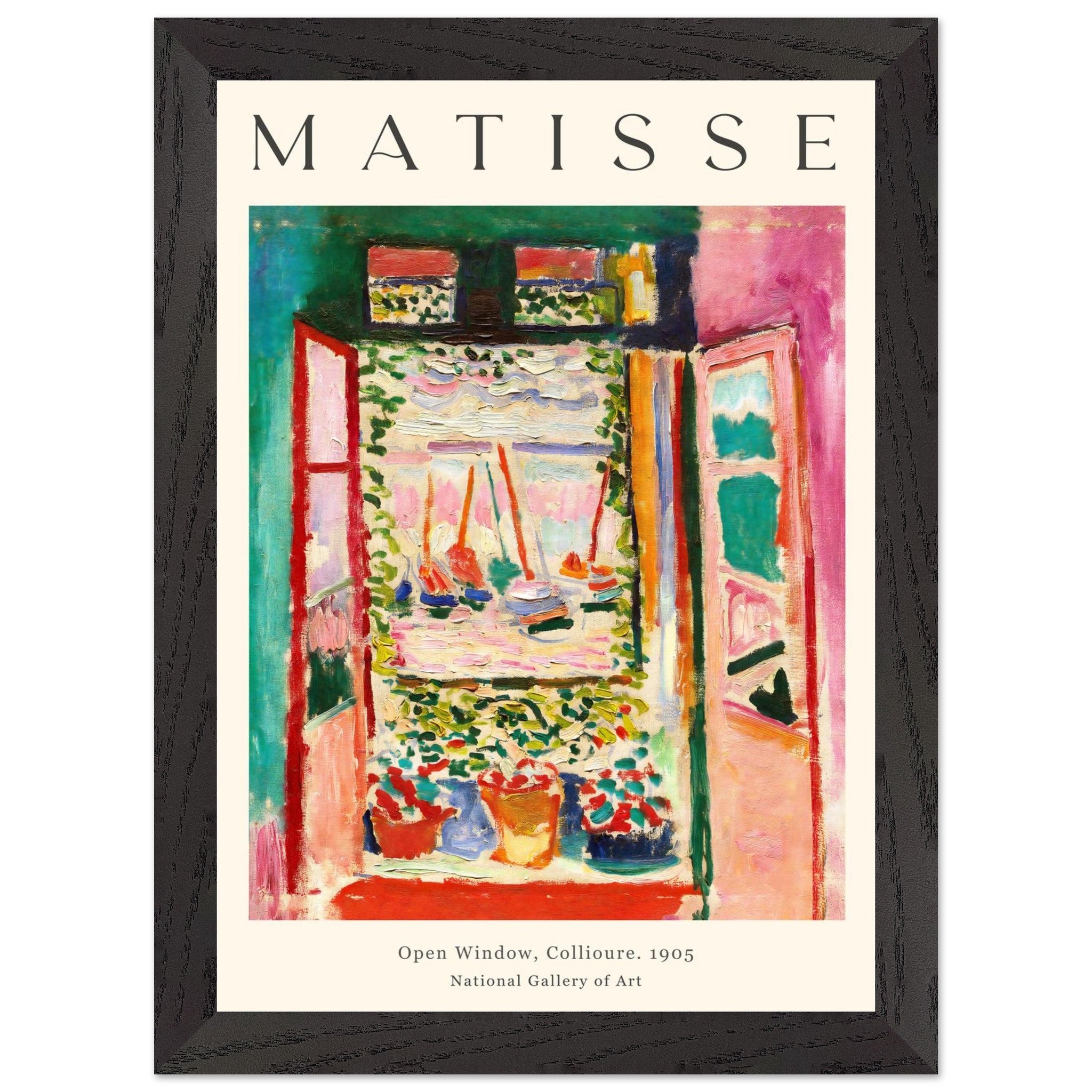 Artfulprints Poster met Lijst Matisse - Open window collioure 1905 - A