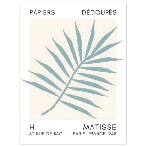 Artfulprints Poster Matisse – Floral reef turquoise – 30×40 cm – Turqu Artfulprints Poster Matisse – Floral reef turquoise – 30×40 cm – Turqu