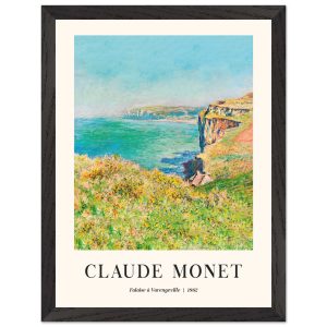 Artfulprints Poster met Lijst Claude Monet – Falaise à Varengeville –