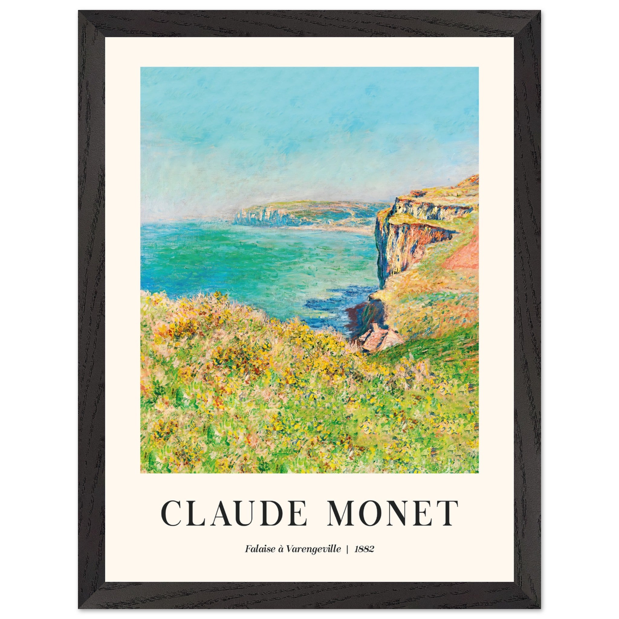 Artfulprints Poster met Lijst Claude Monet - Falaise à Varengeville -