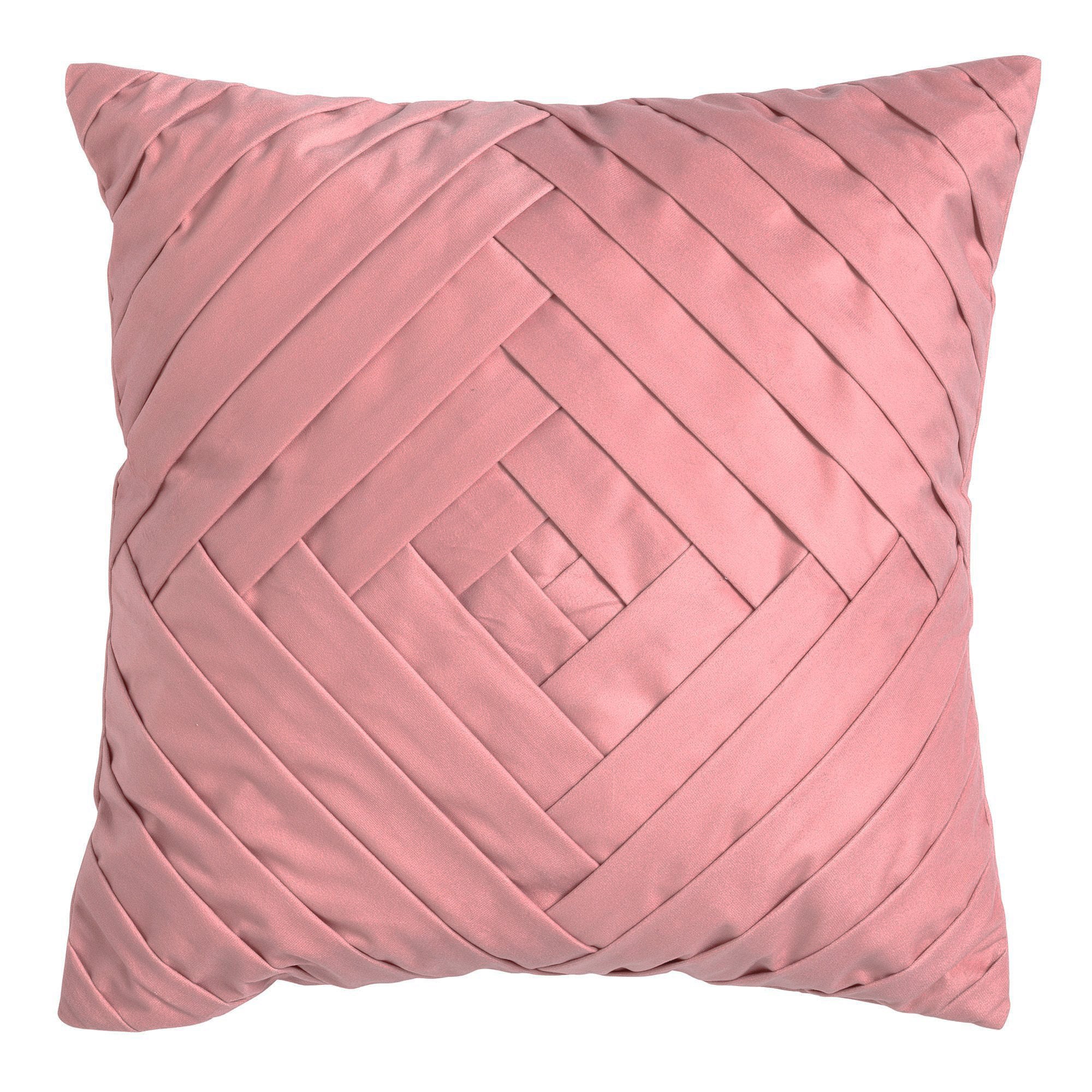 PHILLY - sierkussen 45x45 cm - velvet - Dusty Rose - roze