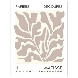 Artfulprints Poster Matisse – Seabed shapes grey – 30×40 cm – Grijs Artfulprints Poster Matisse – Seabed shapes grey – 30×40 cm – Grijs