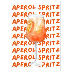 Artfulprints Poster Aperol Spritz – Written behind the glass – A4 21×2 Artfulprints Poster Aperol Spritz – Written behind the glass – A4 21×2