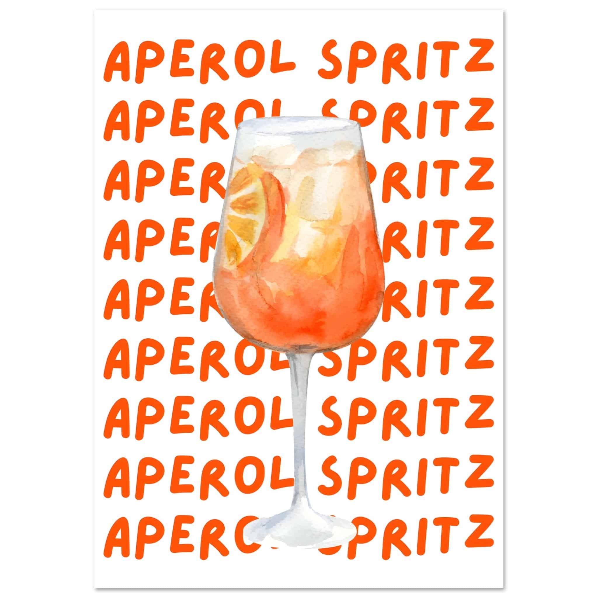 Artfulprints Poster Aperol Spritz - Written behind the glass - A4 21x2
