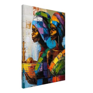 Artfulprints Canvas Colourful sisters canvas – 50×70 cm – Meerkleurig Artfulprints Canvas Colourful sisters canvas – 50×70 cm – Meerkleurig