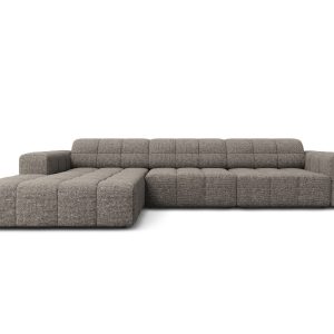 Cosmopolitan Design linker hoekbank Chicago 4-zits, chenille grijs – 1