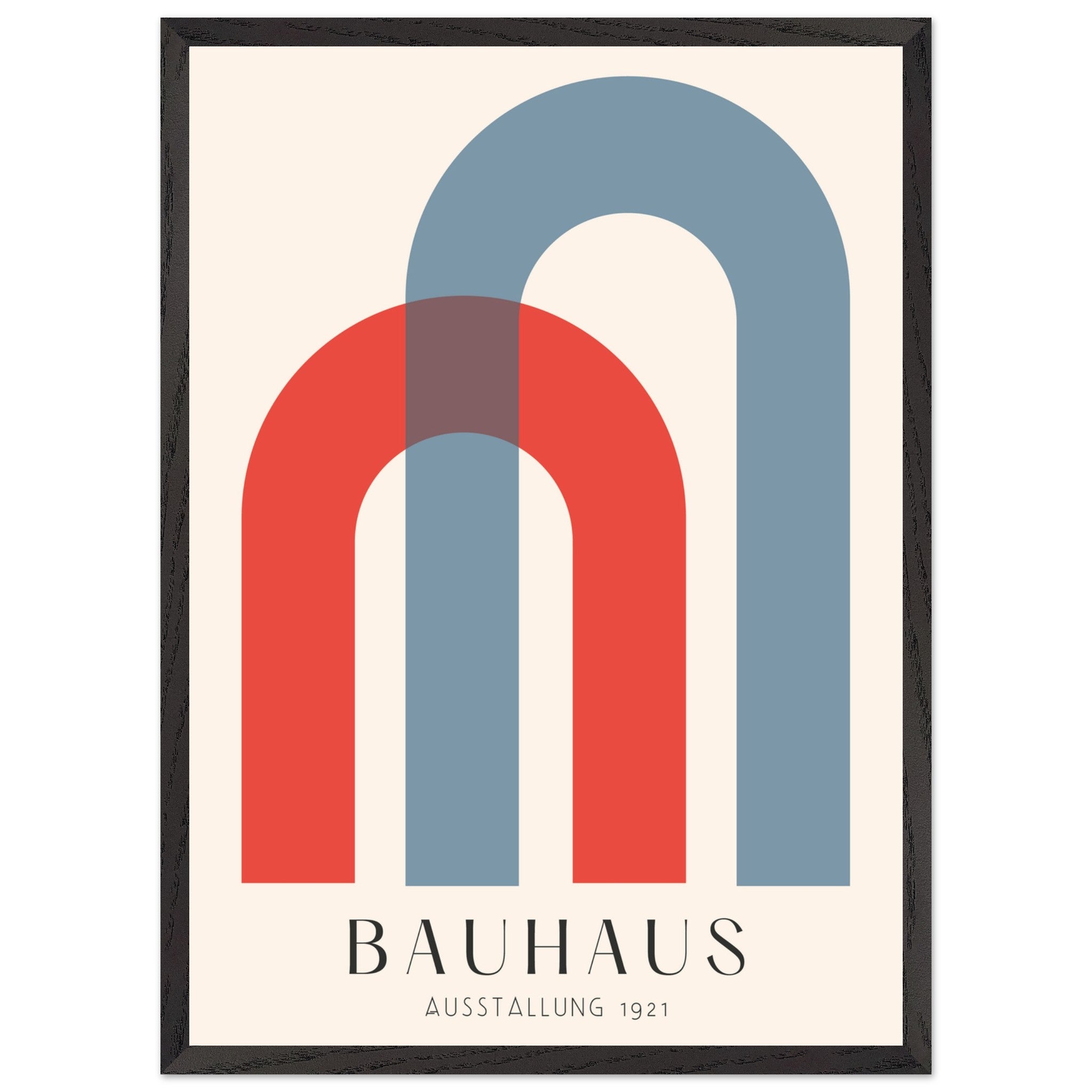 Artfulprints Poster met Lijst Bauhaus - Ausstellung 1921 - 50x70 cm -
