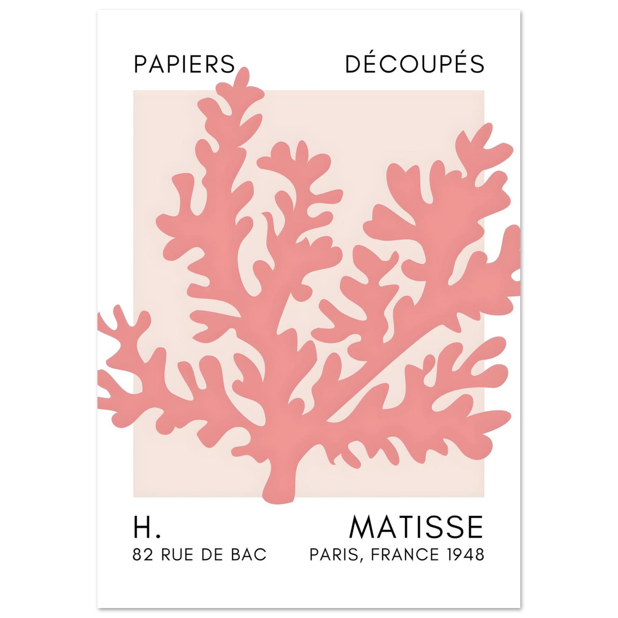 Artfulprints Poster Matisse – Aqua bloom taupe - A4 21x29.7 cm - Taupe