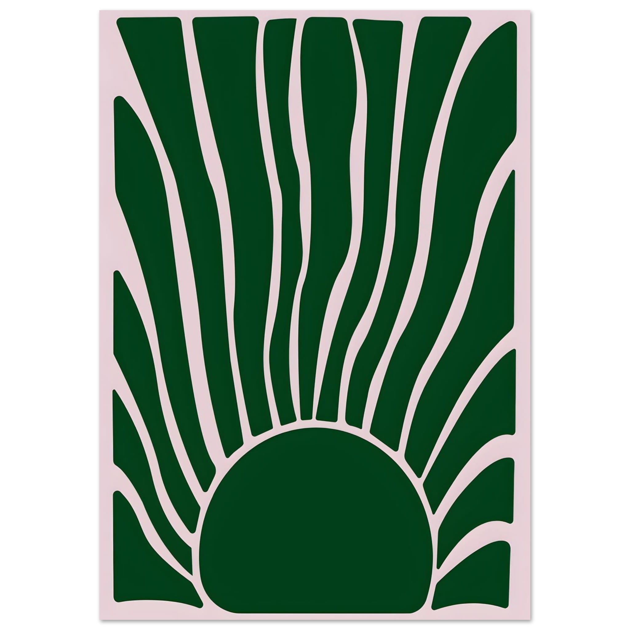 Artfulprints Poster Matisse – Flora flow - A4 21x29.7 cm - Donkergroen