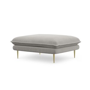 Cosmopolitan Design Poef Vienna structurele stof, lichtgrijs – 73x93x4 Cosmopolitan Design Poef Vienna structurele stof, lichtgrijs – 73x93x4