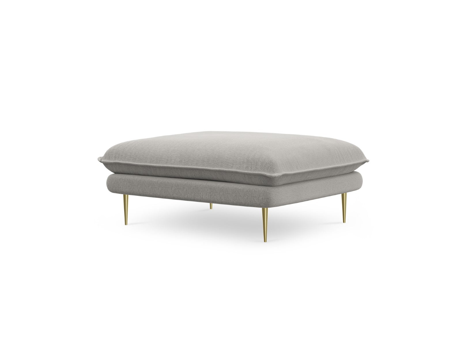 Cosmopolitan Design Poef Vienna structurele stof, lichtgrijs - 73x93x4
