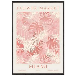 Artfulprints Poster met Lijst Flower market – Miami – 70×100 cm – Roze Artfulprints Poster met Lijst Flower market – Miami – 70×100 cm – Roze