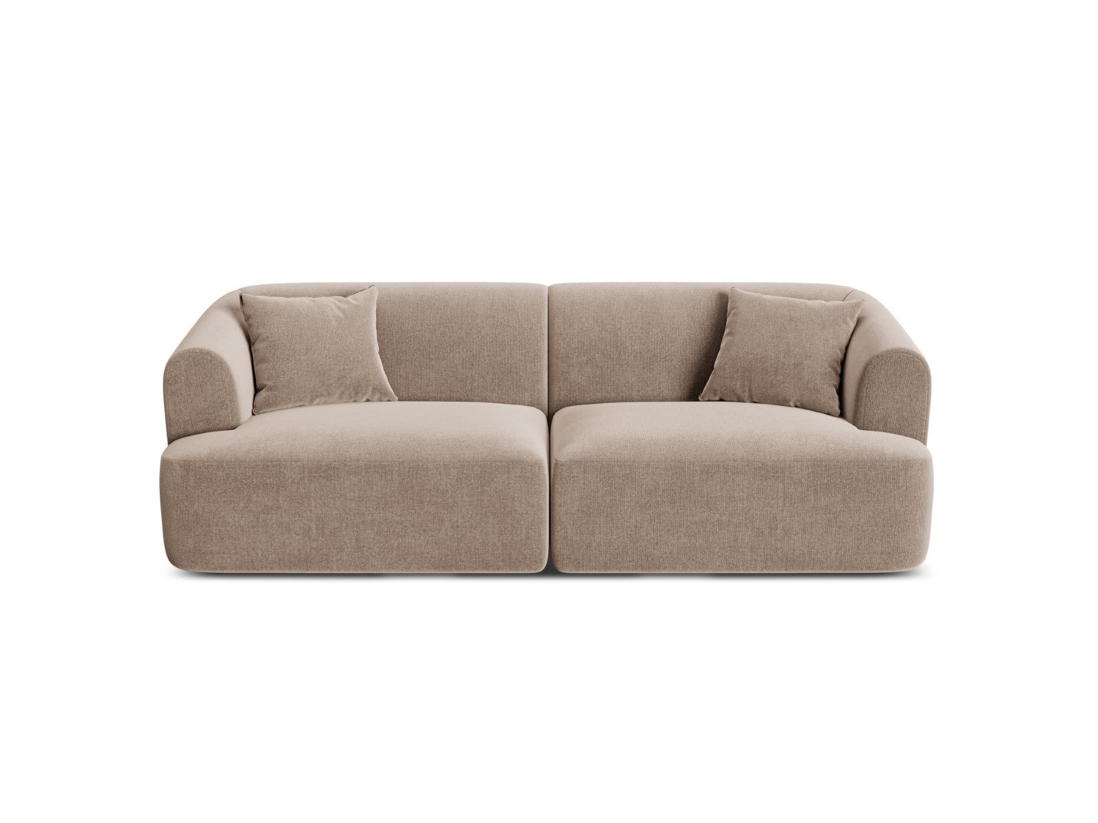 Cosmopolitan Design Modulaire bank Campi 3-zits, flueel donkerbeige -