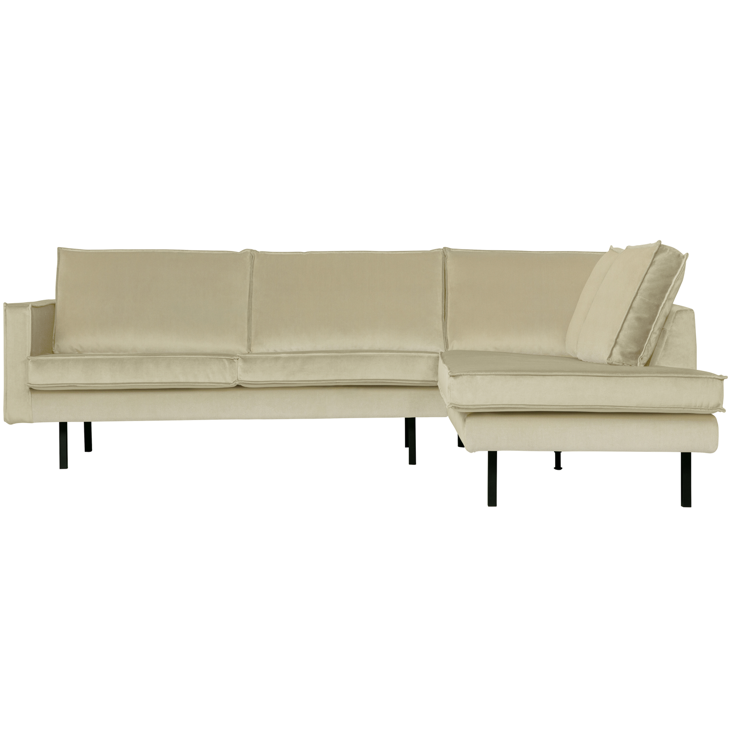 WOOOD hoekbank rechts Rodeo - Velvet - Pistache - 85x266x86/213