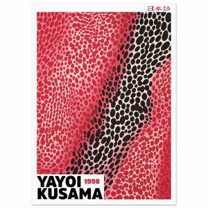 Artfulprints Poster Yayoi Kusama – Red sensation – 50×70 cm – Rood Artfulprints Poster Yayoi Kusama – Red sensation – 50×70 cm – Rood