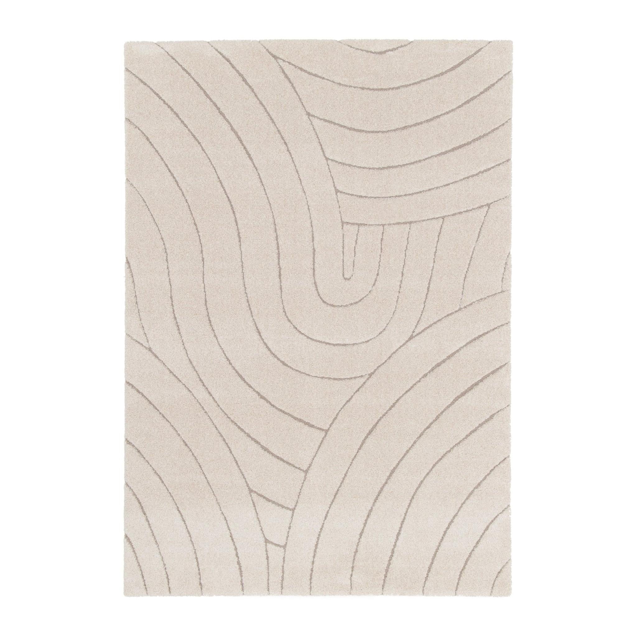 AFK Living vloerkleed Halo - reliëfeffect - beige - 160 x 230 cm