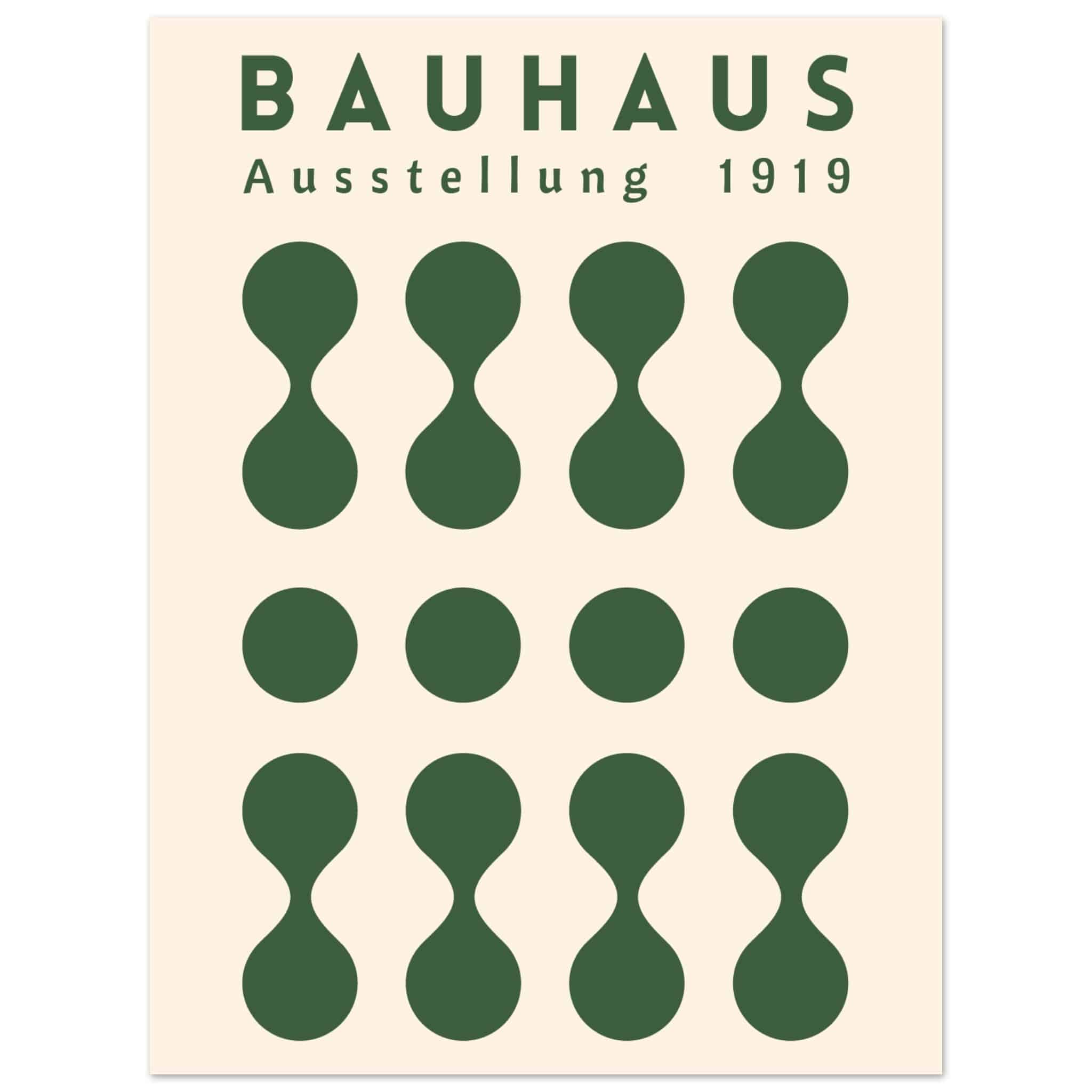 Artfulprints Poster Bauhaus - Ausstellung green - 30x40 cm - Donkergro