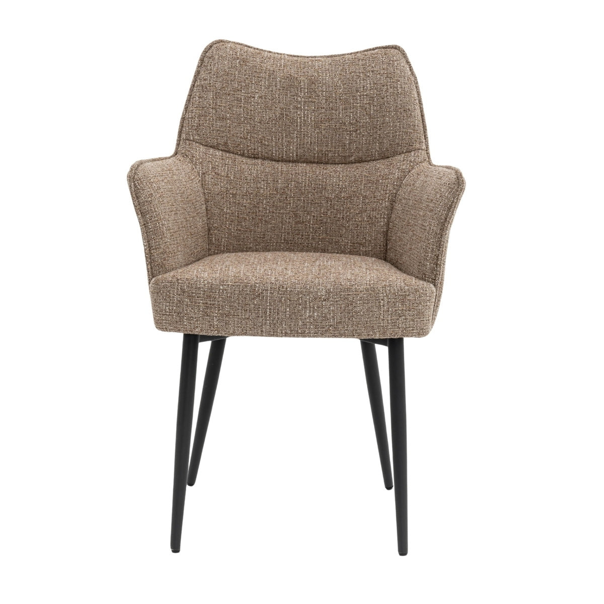 DÉJA Living Eetkamerstoel Zayn - Taupe/Zwart - Zithoogte 47cm - Set va