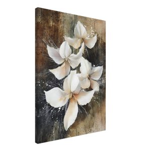 Artfulprints Canvas Vintage white blossoms canvas – 50×70 cm – Wit Artfulprints Canvas Vintage white blossoms canvas – 50×70 cm – Wit