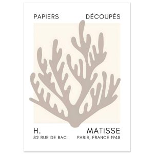 Artfulprints Poster Matisse – Coral harmony grey – 50×70 cm – Grijs Artfulprints Poster Matisse – Coral harmony grey – 50×70 cm – Grijs