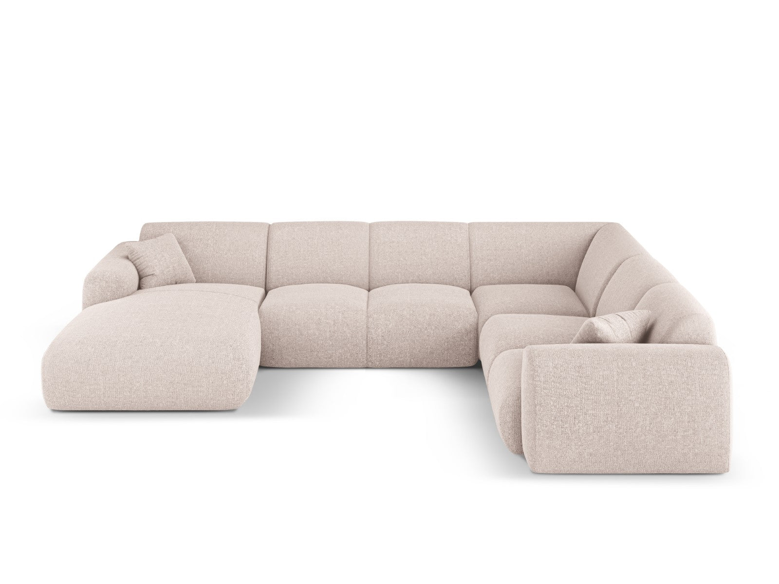 Cosmopolitan Design Panoramische hoekbank rechts Nolio 6-zits, chenill