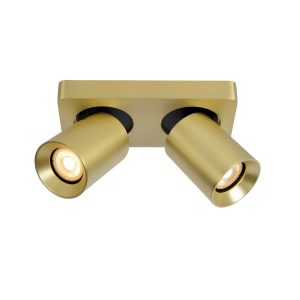 Artdelight spot Megano – 2 lichts – 20 x 11.5 cm – mat goud Artdelight spot Megano – 2 lichts – 20 x 11.5 cm – mat goud