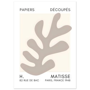 Artfulprints Poster Matisse – Ocean petals grey – 50×70 cm – Grijs Artfulprints Poster Matisse – Ocean petals grey – 50×70 cm – Grijs