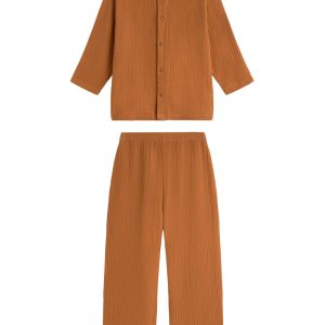 Calma House Pyjama Tierra – Aardekleur – S/M 36-38 Calma House Pyjama Tierra – Aardekleur – S/M 36-38